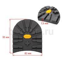 Набойка № 81  BISSELL 618S   ТАНК 7.5 мм женская черный BLACK (2) "желтый логотип"