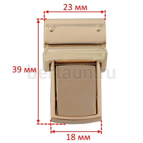 Замок портфельный №179 C154 BERT золото