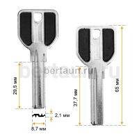 Заг.для ключ. MCM 3 паза (30мм) с пл.вставками №598