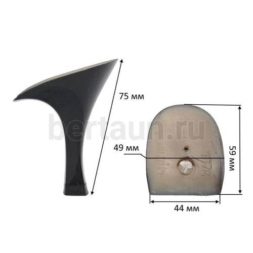 Каблуки №   4 LY 2181 черный лаковый.(высота 7,5 см)