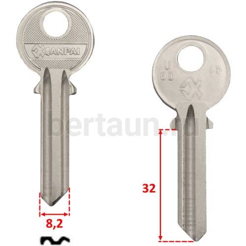 Заг.для ключ. U 6  _U6D_U6D_UL054_UNL6 _Универсалм №164