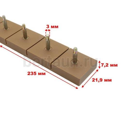 Полоса - штырь № 4  ОСЬМИНОГ (5 пар) №3  ШИРОКАЯ беж.
