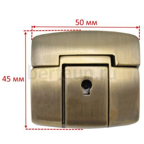 Замок портфельный №165 С155 BERT антик