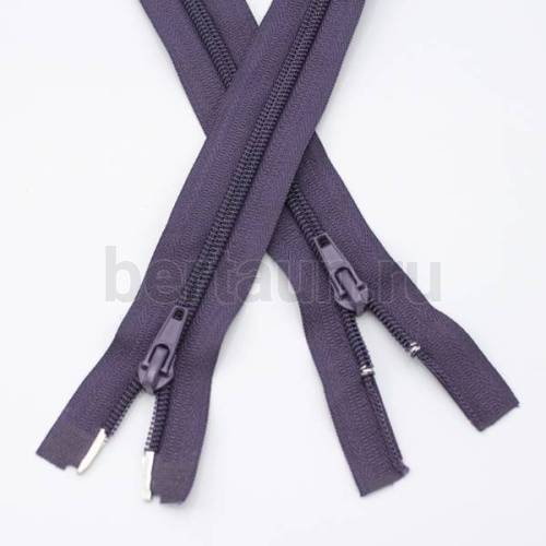 МОЛНИЯ №123 курточная 2 замка спираль Т7 ПРИБАЛТИКА 120 см фиолетовый