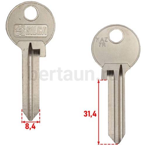 Заг.для ключ. KAZ КАЗ 7Л_KAZ-7_KAZ7R_xx_KAN7S_англ. (RU) KAZAN (SILCA)№341