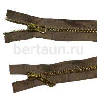 МОЛНИЯ №  4 КУРТОЧНАЯ ИТАЛИЯ Т5 метал.золото 100 см 2 замка т.беж.