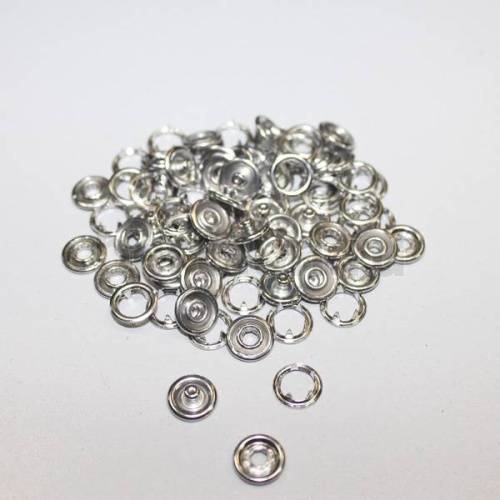Кнопка №17 D 9,5 мм КОЛЬЦО рубашечная никель (20 шт/уп)