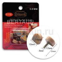 BISSELL набойки со штырем №  41  3,0 мм  15*15 (611В) беж. 5 пар /упак 
