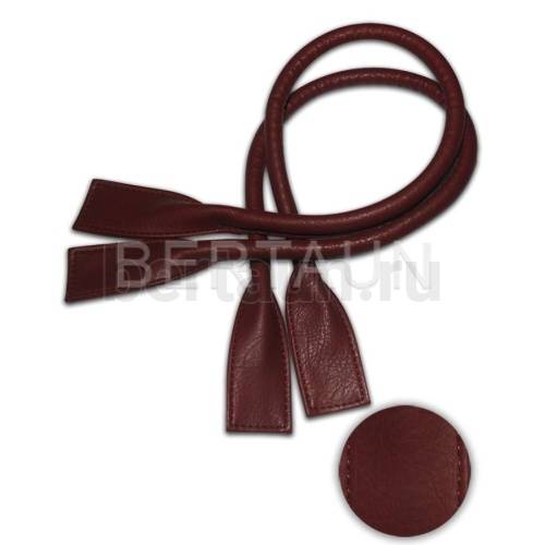 Ручки сумочные готовые 65см № 19 полиурет. бордо мат