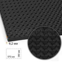 Пластина набоечная № 98 арт.  322  ТРЭК 380*570*6,2 мм черный BLACK (2)