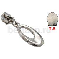 Замок-бегунок № 80 сум. арт. 5 НС-139 NW-N323(6374)GFM никель декор