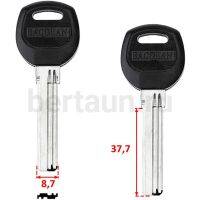 Заг.для ключ. BAODEAN 3 пазы  правый верт.38мм №324