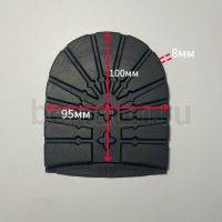 Набойка №20145 DUMOUT ТАНК 816 большая  черный 100*95*8 мм