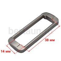 Рамка № 43 щель квадратная сумочная ХВ -С0068 (#4270) 40,6мм  мат никель ЛТ