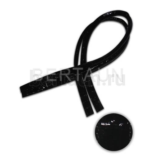 Ручки сумочные 75 см крепл.УЗКОЕ № 52 полиурет. крокодил черн ЛАК