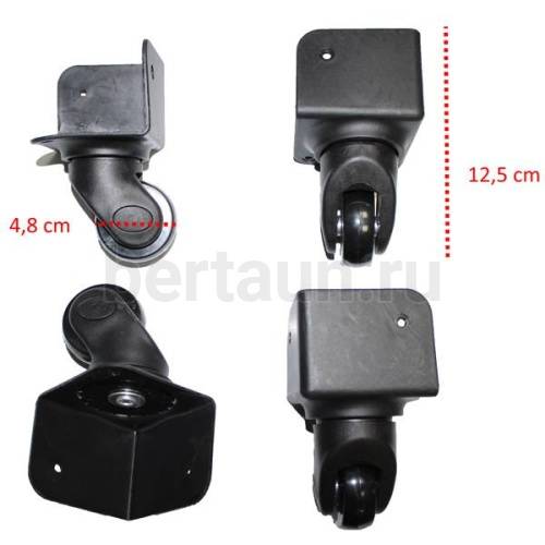 Колесо № 29 д/чемодана  BERT-4 глуб. прям угол (комплект из 4 шт )