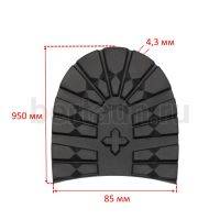 Набойка № 58  VIBRAM 1205 Roccia  (танк)  размер 43-44 (434) черная