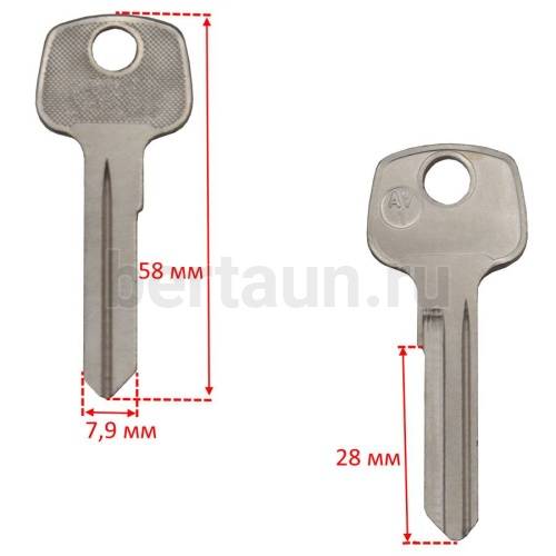 Заг.для ключ. AV 1_AVG1S_AV-1R_AVD1L_Авангард англ лев.неход. Оскар № 85 