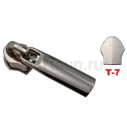 Замок-бегунок № 37 на спир. Т7 арт.002 LT без фикс. никель