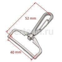 Карабин № 38 метал. д/сумок 40 мм ZH488 ТМЛ/ ИС /ЛТникель