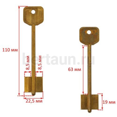Заг.для ключ. СЕНАТ - 1 А (19 мм) № 75