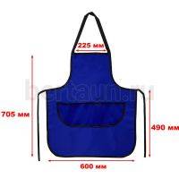 Фартук для мастера №17 MasterBert василек с черной окантовкой женский (70*60)