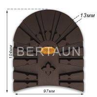 Набойка №  86  BISSELL 617ТК ТАНК 13 мм мужская темно-коричневый BROWN (1) "желтый логотип"