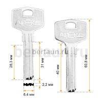 Заг.для ключ. AP АПЕКС-5 (вертикалка 3 паза длинный (K-4KC-LONG) D-232 №712 