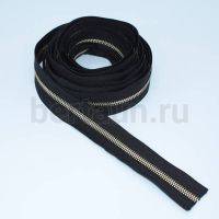 Молния рулонная  № 69 МЕТАЛЛ золото Т5 BERT черная