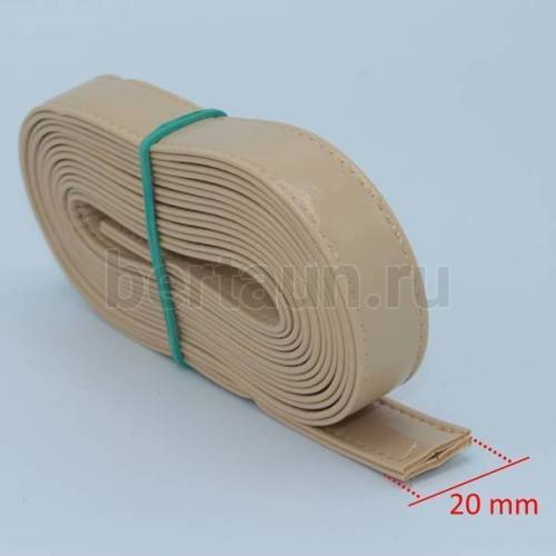 Ручки сумочные ПЛОСКИЕ № 89 2см*2м св. крем глянец