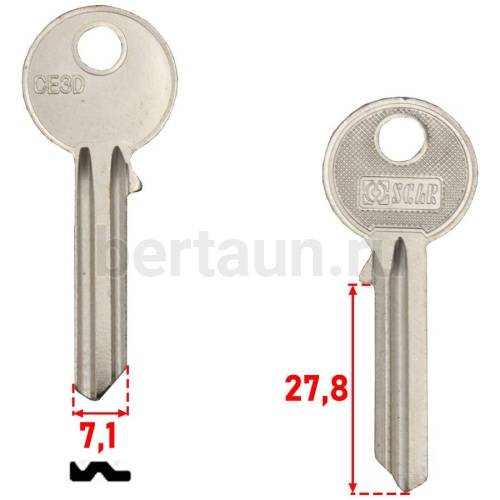 Заг.для ключ. CE3D чиза англ. № 461 