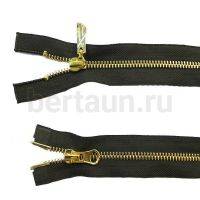 МОЛНИЯ № 20 КУРТОЧНАЯ ИТАЛИЯ Т5 метал.золото 100 см 2 замка т.хаки