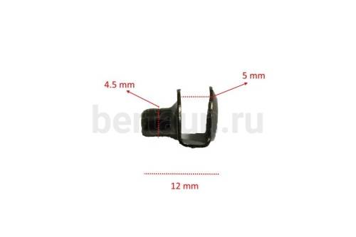 Фурнитура №67 Крючок обувной для шнурков 10 мм  (10шт/уп) ТЕМН НИКЕЛЬ