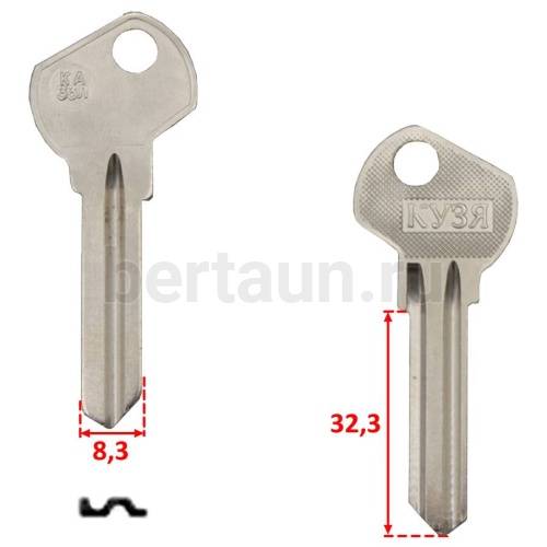 Заг.для ключ. KAZ КАЗ 3Л  KAZ3 _KAN4S _KAZ5R _KAZ3 Казань англ. № 169 