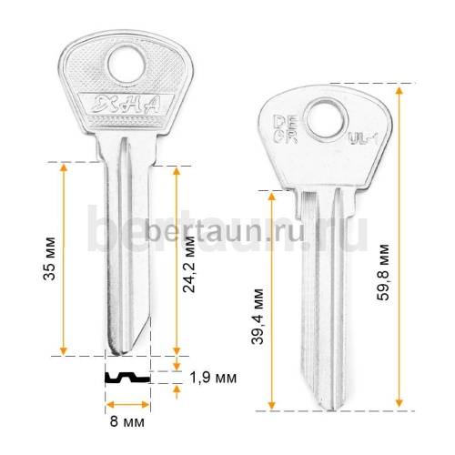 Заг.для ключ. UL1_ULN1S/DMT2S_RUS3R_ULK2L_ УЛЬЯНОВСК (надпись DE6R) №709