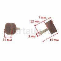 SOLIDO набойка п/у со штыр.d 015 коричнев (Италия)
