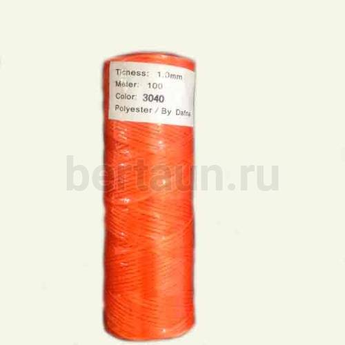 Нитки вощеные №81 d1мм 100м.для ручной прошивки ОРАНЖ 3040 DAFNA