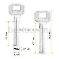 Заг.для ключ. BAODEAN 2 пазы  левый 38 мм металл(E-522)  №585
