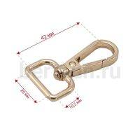 Карабин № 50 металический карабин для сумки GFM 140417 20 мм золото