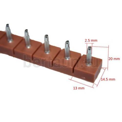 Полоса - штырь №11  ПРИБАЛТИКА (10 пар) ТОНКИЙ ШТЫРЬ коричн.
