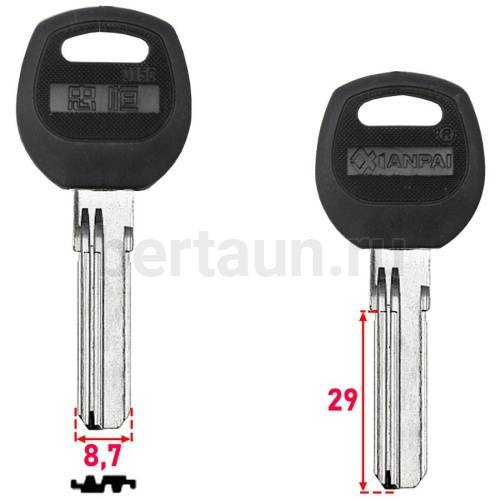 Заг.для ключ. BAODEAN BAO-3DP 3 пазы  левый  под бронь 29 мм №512 (D-151)