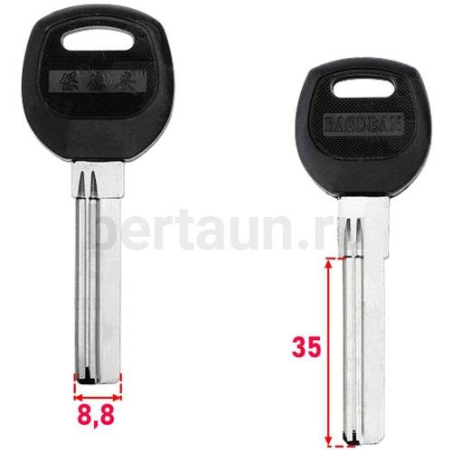 Заг.для ключ. BAODEAN AP1D_APE2_APK2R_x_BAO-2D 2 пазы  левый 35 мм № 368 