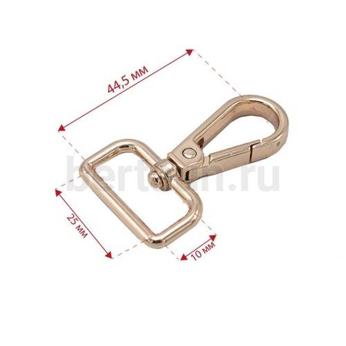 Карабин №149 металический карабин для сумки GFM 140417 25 мм золото