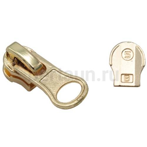 Замок-бегунок №222 спираль Т5 потайной ОБРАТКА BERT золото