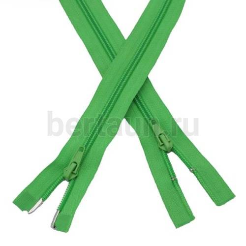 МОЛНИЯ №115 курточная 2 замка спираль Т7 ПРИБАЛТИКА 120 см салатовый