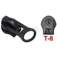 Замок-бегунок №227 спираль Т8 потайной ОБРАТКА BERT LUX черный 