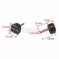 ARCHITAK  набойки № 9  р.2  ТОНКИЙ ШТЫРЬ р.11*11 мм /389.5 коричн.