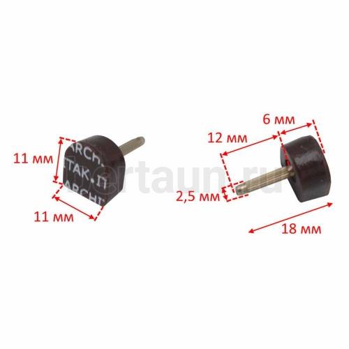 ARCHITAK  набойки № 9  р.2  ТОНКИЙ ШТЫРЬ р.11*11 мм /389.5 коричн.
