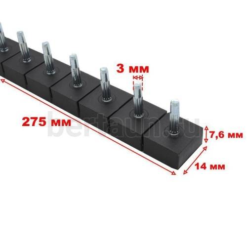 Полоса - штырь № 2  ОСЬМИНОГ (10 пар) №1 УЗКАЯ черная