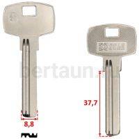 Заг.для ключ. AP 4D  AP-4D_X_X_X_ BAO-2D/BAODEAN (38x8.8x2.4mm,2-паза,длин.) верт.№260